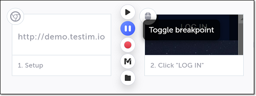 Toggle Breakpoint ボタン