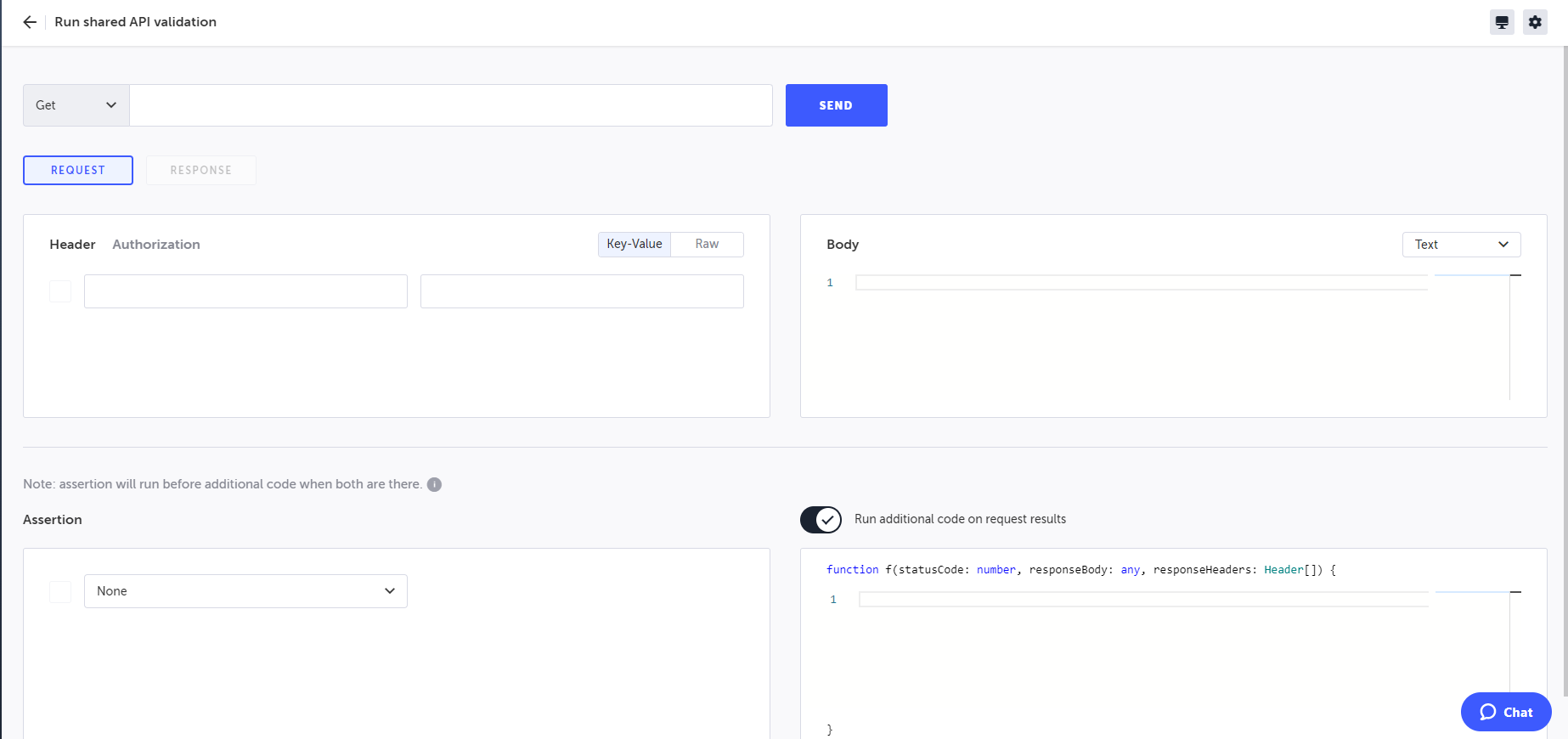 API テストのスクリーンショット