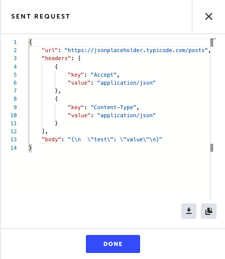 API テストのスクリーンショット