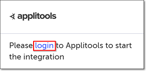 Testim の Applitools 統合セクションで login ボタンをクリックする画面