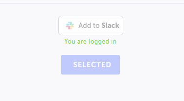 Selected が表示された状態