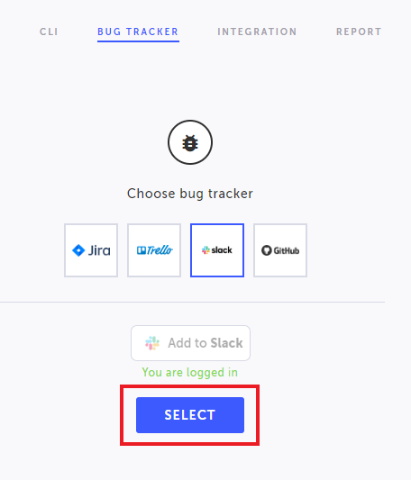 Slack channel の選択