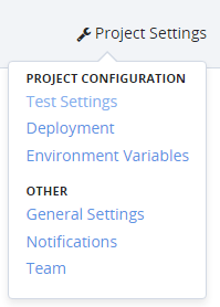 Codeship のプロジェクト設定画面