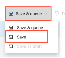 VSTS でビルド定義を保存する画面