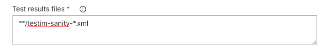 VSTS の Publish Test Results タスクで Test results files のパスを設定する画面