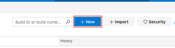 新しいビルド定義を作成する VSTS の画面