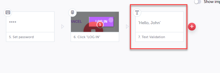 Text Validation ステップ