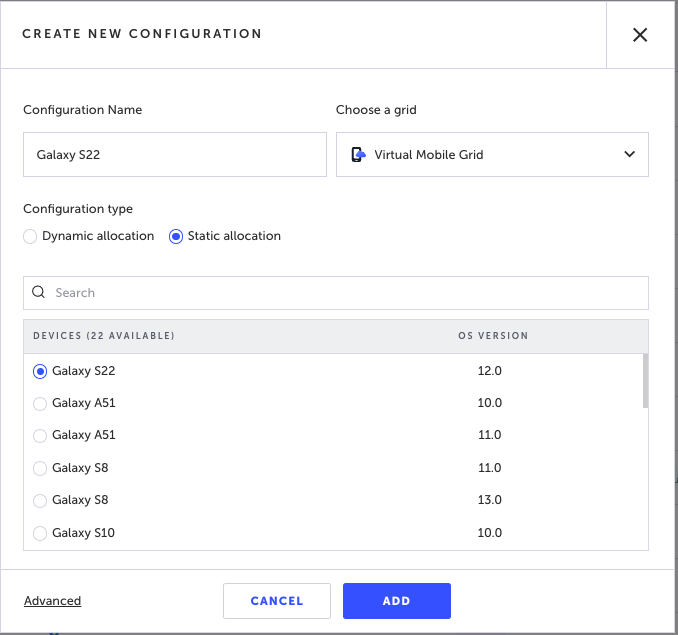 Virtual Mobile Grid 向け mobile configuration の設定例