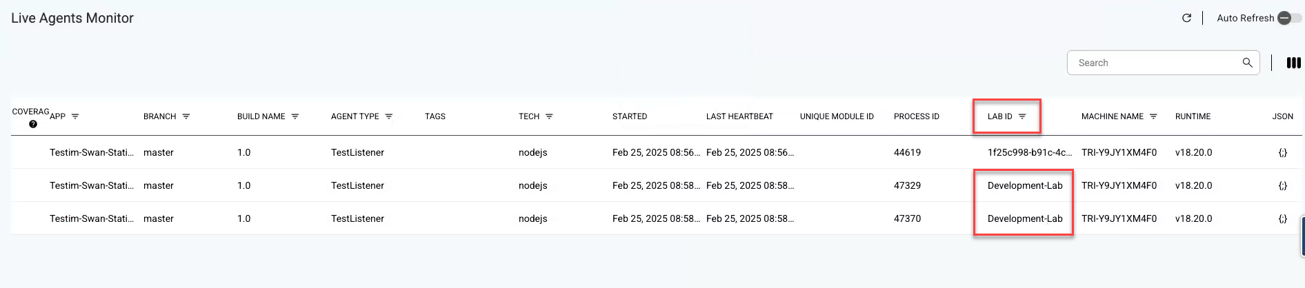 Sealights 統合用の Testim 設定画面で CLI オプションが表示されている画面