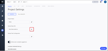 Base URL 編集用の入力ダイアログ
