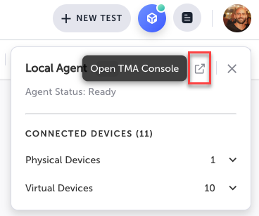 TMA コンソールを開く