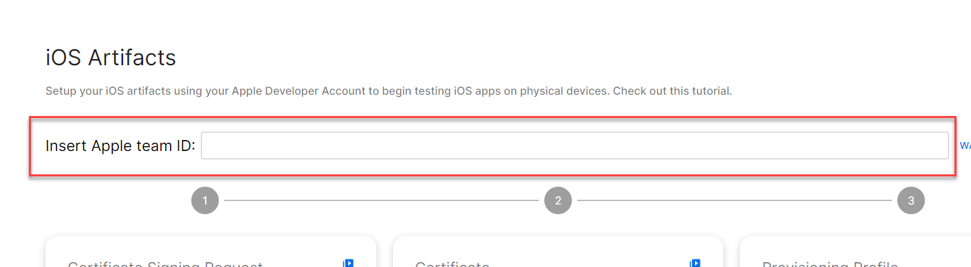 Apple チーム ID の挿入