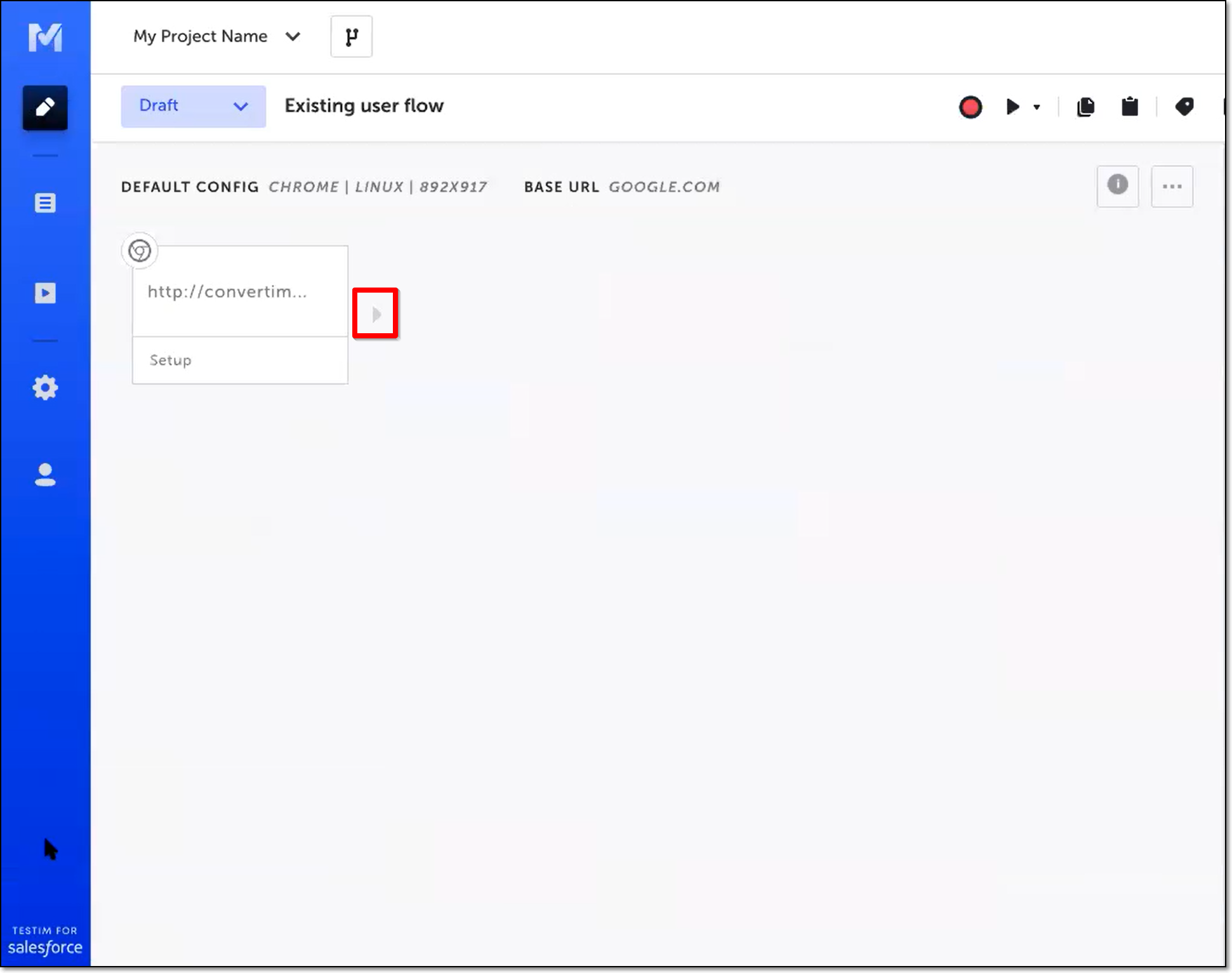 Salesforce 自動ログインステップのスクリーンショット