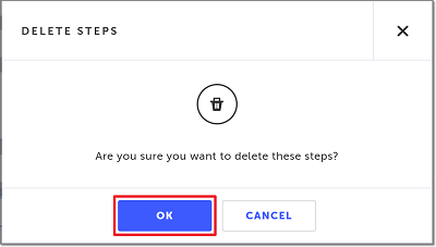 Delete Steps 確認