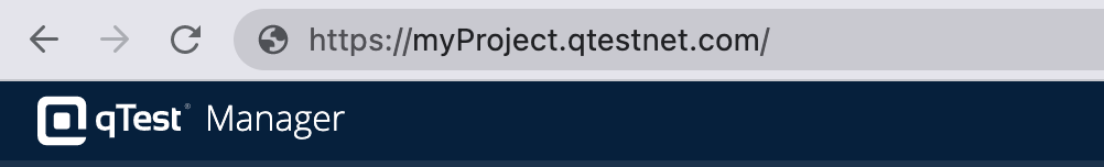 qTest の URL 入力例