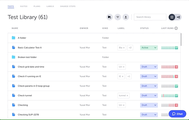 Testim のテストを TestRail に接続する操作