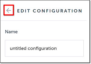 Edit Configuration 画面から戻る矢印を押してTest Editorに戻る操作画面