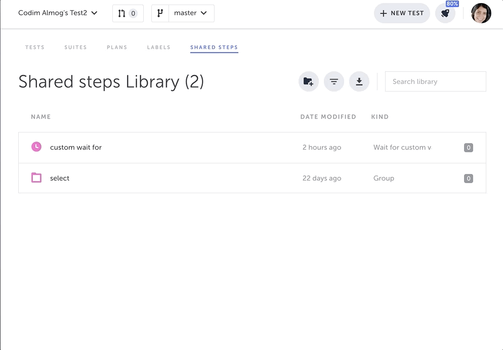 フィルターで show hidden steps を有効にし非表示ステップを再表示する操作のアニメーション