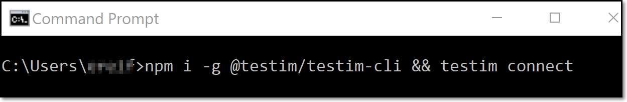 コマンドプロンプトでの CLI 接続コマンド入力
